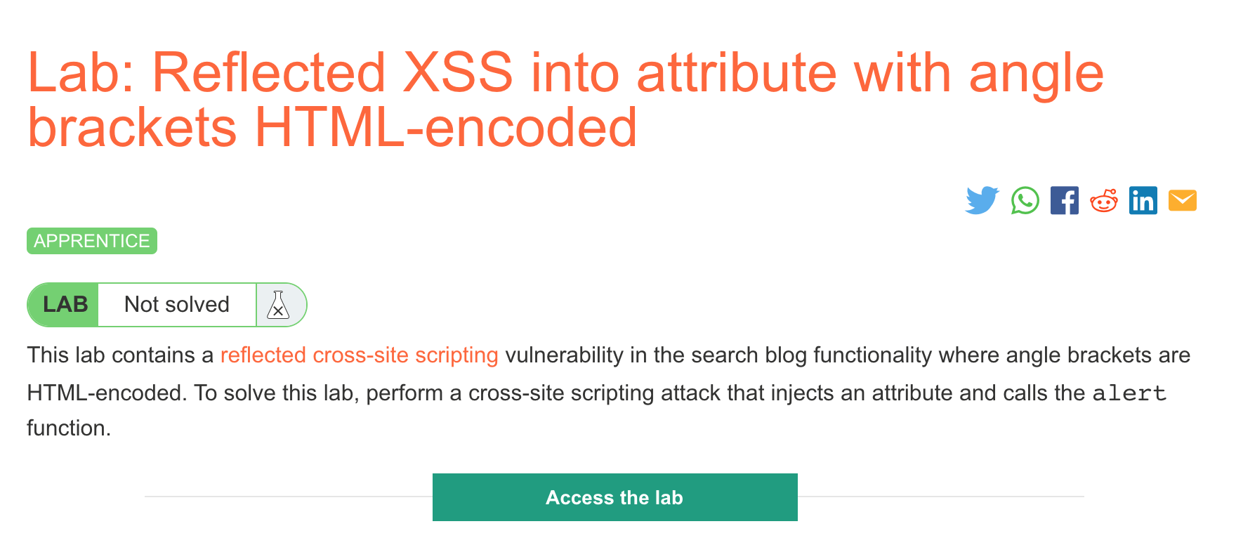 Exploiting XSS - Injecting into Tag Attributes - PortSwigger